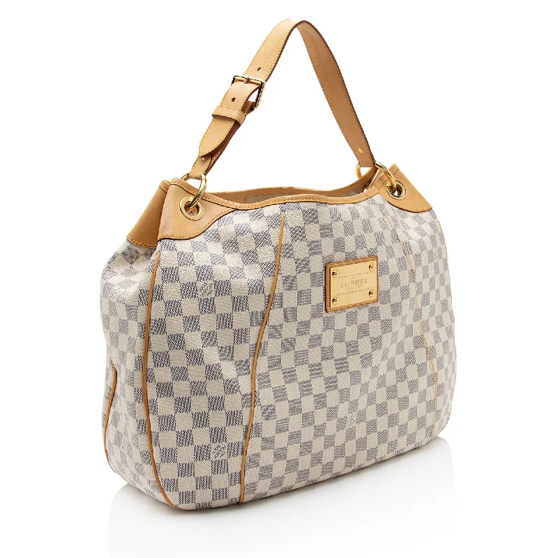 Louis Vuitton handbags with a beaded trim for a touch of glamourLouis Vuitton Damier Azur Galliera GM Shoulder Bag (ZUGesL)