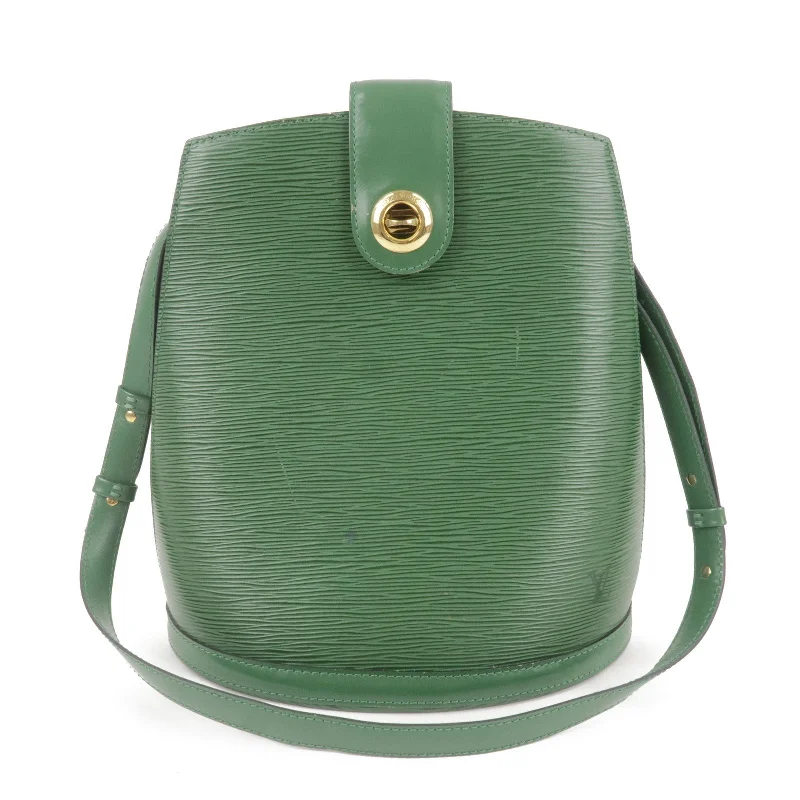 Louis Vuitton handbags with a beaded trim for a touch of glamourLouis Vuitton Epi Cluny Shoulder Bag Borneo Green M52254