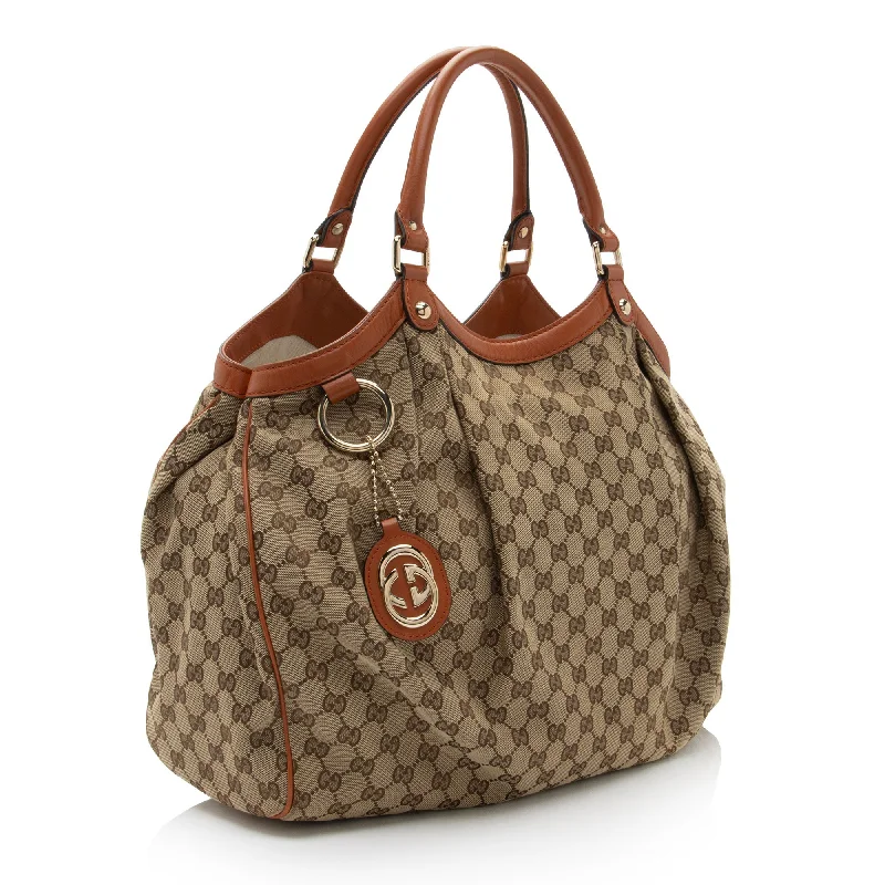 Ladies Gucci Dionysus bags with a star - shaped charmGucci GG Canvas Sukey Large Tote (SHF-mEkg0y)