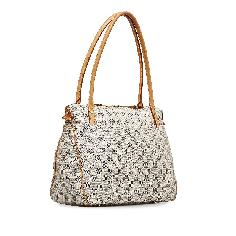 Louis Vuitton bags with a zip - around closure for enhanced securityLouis Vuitton Damier Azur Figheri PM (eeL2Cx)