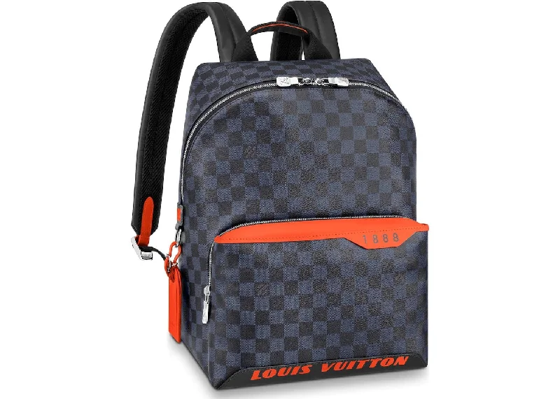 Louis Vuitton handbags with a beaded trim for a touch of glamourLOUIS VUITTON DAMIER COBALT RACE DISCOVERY BACKPACK PM