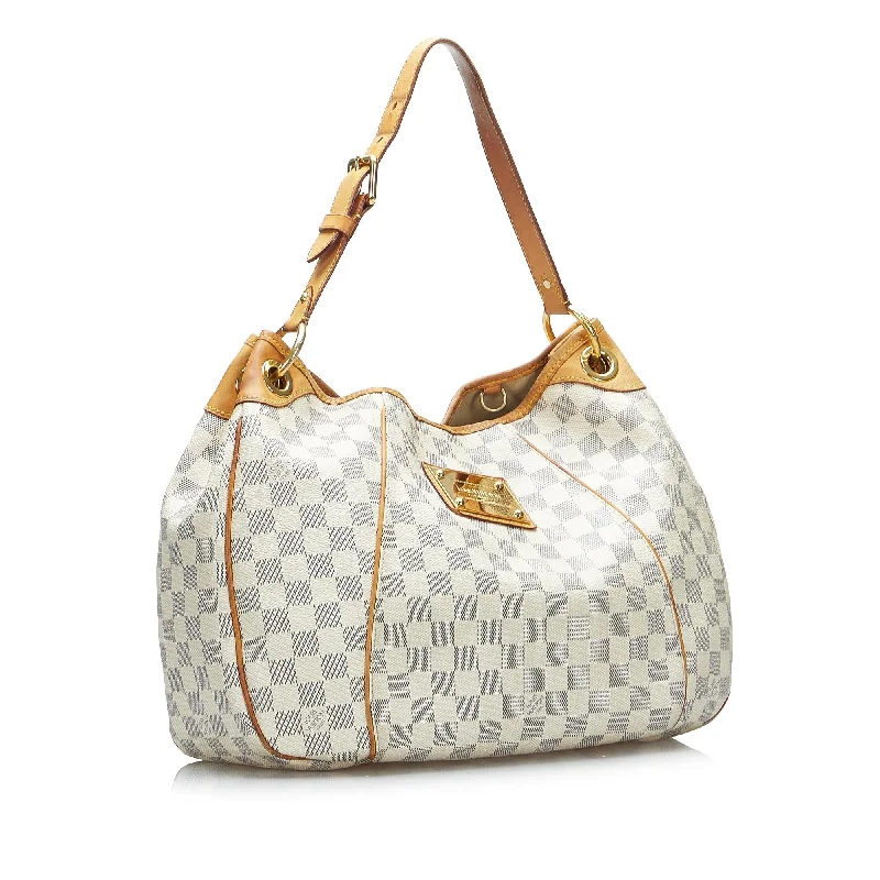 Ladies Louis Vuitton handbags with a detachable coin purse insideLouis Vuitton Damier Azur Galliera PM (tz01a9)