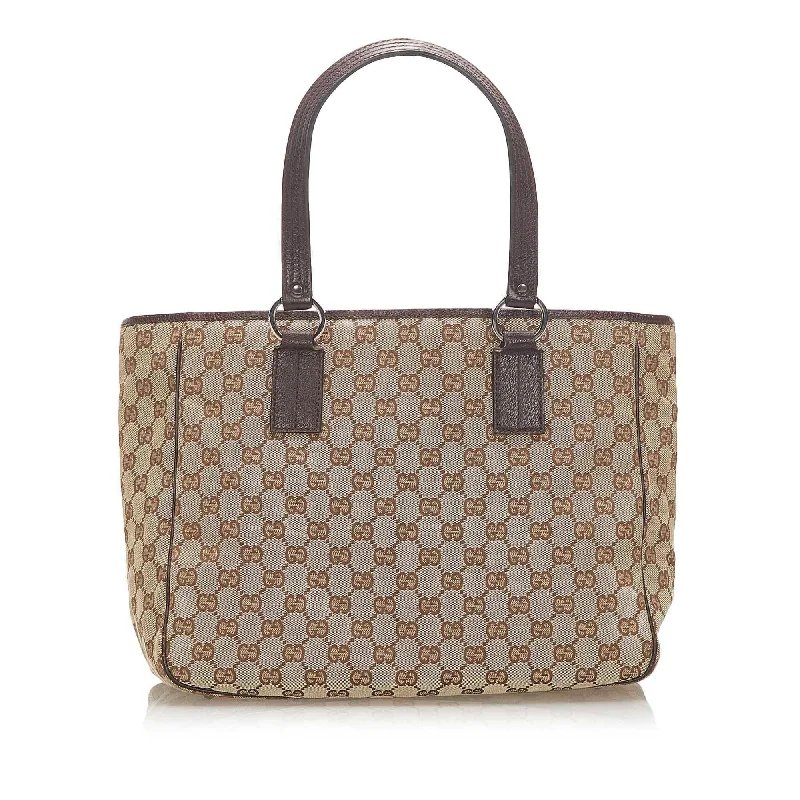 Women Gucci bags with a zippered interior pocketGucci GG Canvas Tote Bag (SHG-19066)