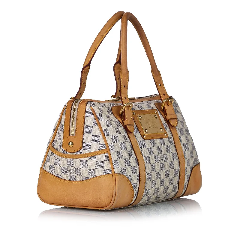 Louis Vuitton crossbody bags with a printed floral pattern for femininityLouis Vuitton Damier Azur Berkeley (30100)