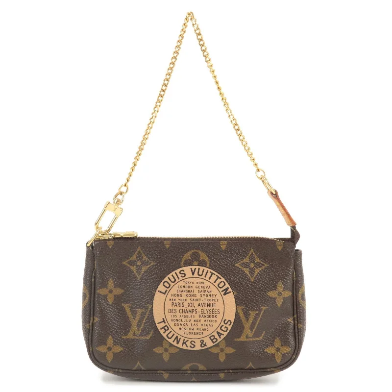 Ladies Louis Vuitton Petite Malle bags with a star - shaped charm for cutenessLouis Vuitton Monogram T&B Mini Pochette Accessoires Pouch M60153