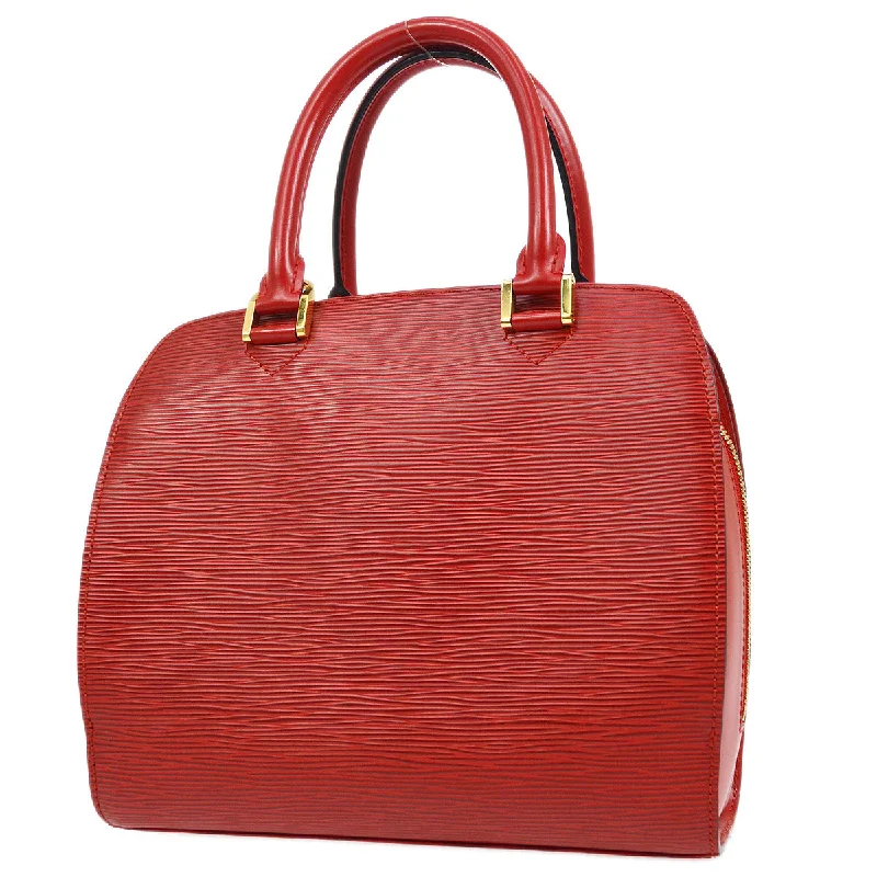 Louis Vuitton bags with a snap - button closure and a decorative charm for styleLouis Vuitton 2002 Pont Neuf Epi Red M52057