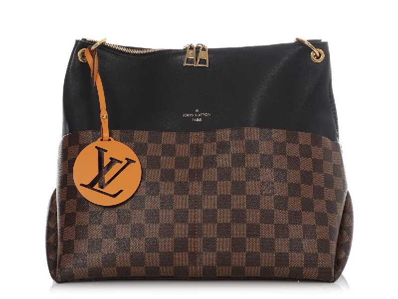 Louis Vuitton tote bags with a double - handle and shoulder - strap optionLouis Vuitton Damier Ebène Noir Maida Hobo