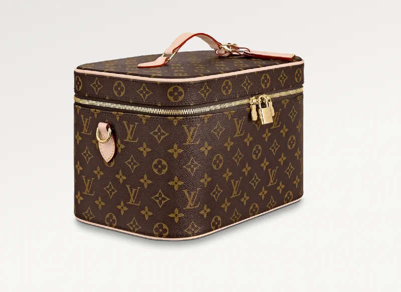 Louis Vuitton handbags with a back - zip pocket for storing valuablesLOUIS VUITTON MONOGRAM NICE VANITY CASE