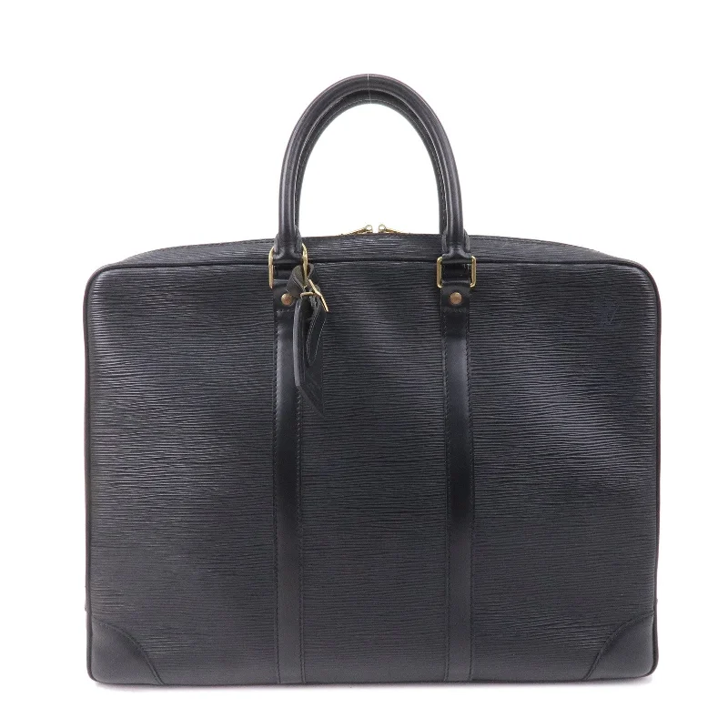 Louis Vuitton tote bags with a spacious interior and multiple pocketsLouis Vuitton Epi Porte Documents Voyage Business Bag Noir M54472