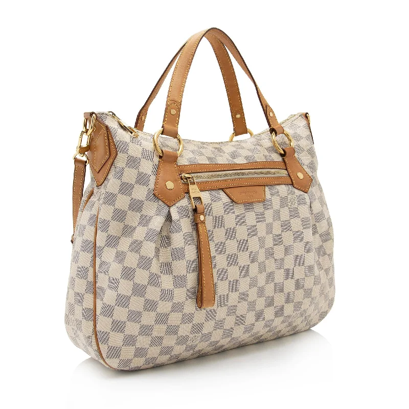 Louis Vuitton bags with a magnetic snap closure for easy accessLouis Vuitton Damier Azur Evora MM Tote (0xwDLg)