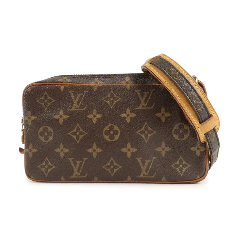 Louis Vuitton backpacks with a sleek, minimalist design for styleLouis Vuitton Monogram Pochette Marly Bandouliere M51828