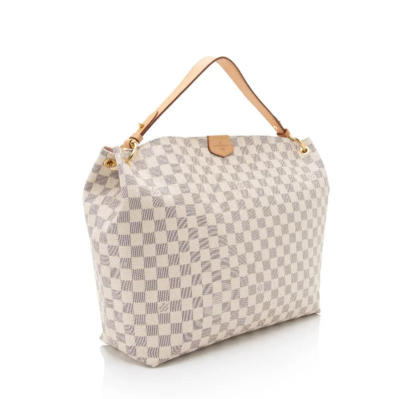 Louis Vuitton Twist bags with the iconic LV - turnlock closureLouis Vuitton Damier Azur Graceful MM Hobo (wi3mwj)