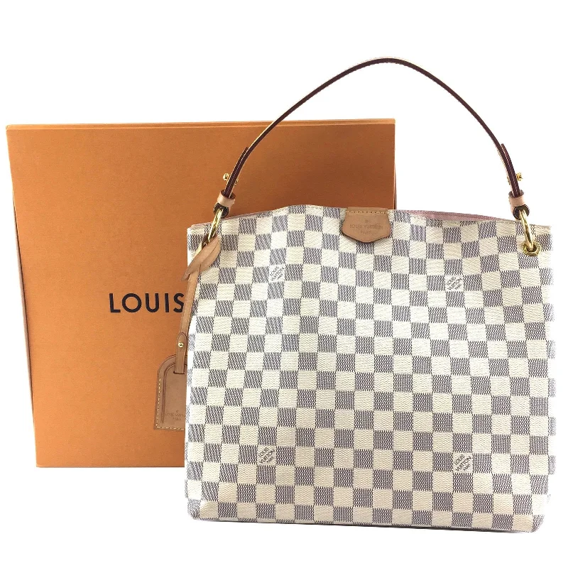 Louis Vuitton Alma bags with a monogram - embossed leather surfaceLOUIS VUITTON DAMIER AZUR GRACEFUL PM BAG