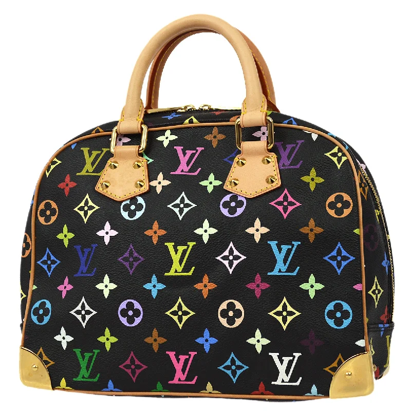 Louis Vuitton bags with a snap - button closure and a decorative charm for styleLouis Vuitton 2004 Black Monogram Multicolor Trouville M92662