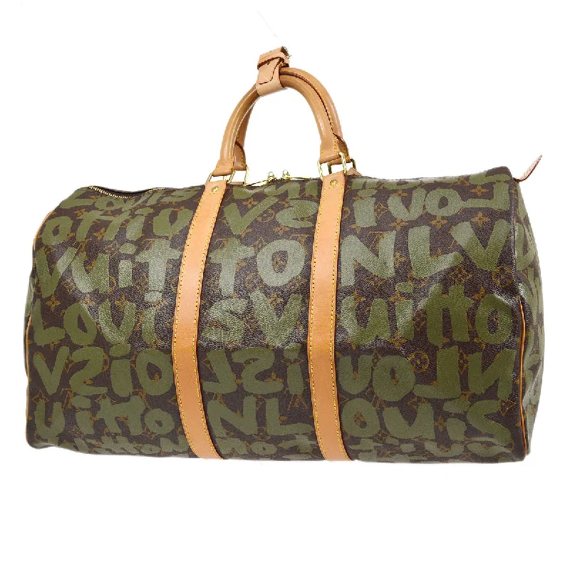 Louis Vuitton backpacks with a padded laptop compartment for travelLOUIS VUITTON 2001 KEEPALL 50 GRAFFITI M92196