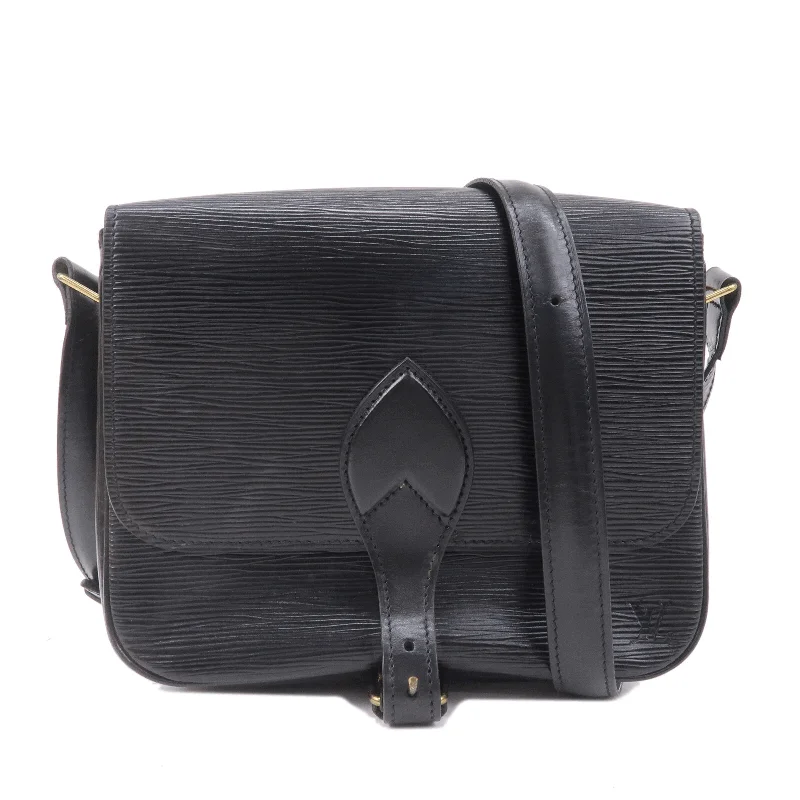 Louis Vuitton tote bags with a double - handle and shoulder - strap optionLouis Vuitton Epi Cartouchiere Shoulder Bag Noir Black M52242