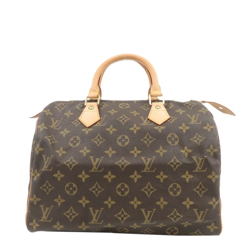 Louis Vuitton bags with a snap - button closure and a decorative charm for styleLouis Vuitton Monogram Speedy 30 Hand Bag Boston Bag M41526