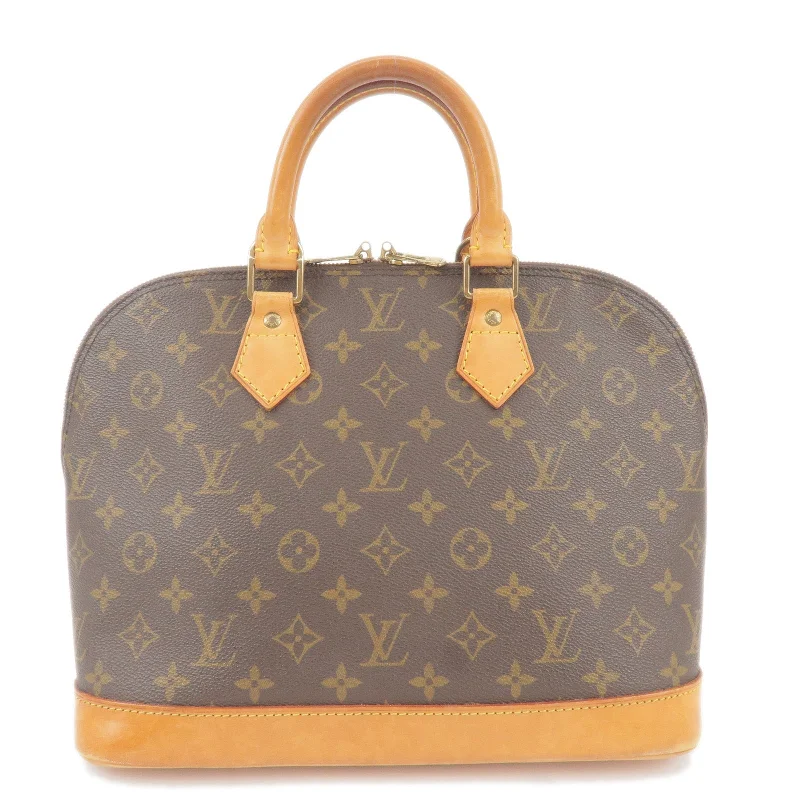 Louis Vuitton bags with a detachable mirror inside for on - the - go touch - upsLouis Vuitton Monogram Alma Hand Bag M51130