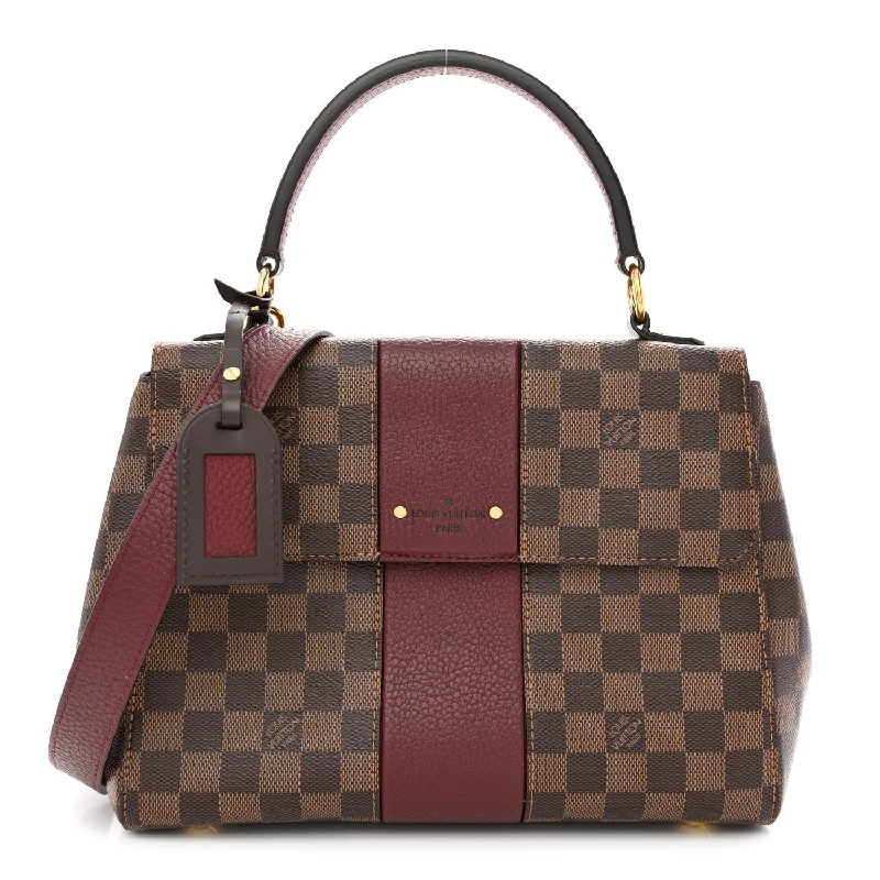 Louis Vuitton backpacks with a padded back panel for comfort during long - wearLOUIS VUITTON DAMIER EBENE BOND STREET SHOULDER BAG BORDEAUX