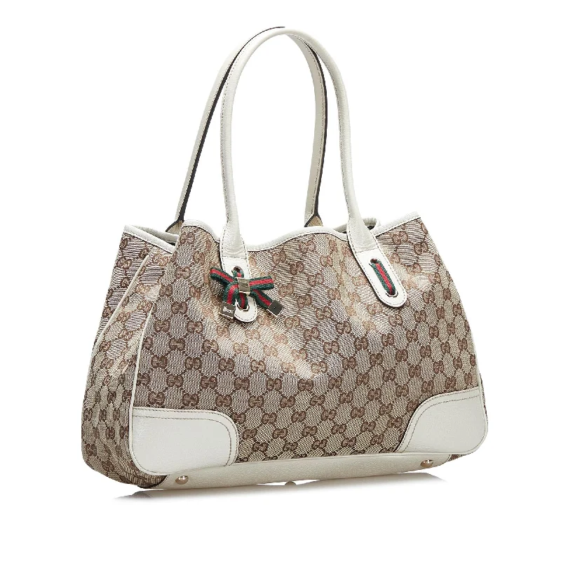 Women Gucci bags with a magnetic snap closure for easy accessGucci GG Canvas Princy Tote (SHG-iIdiUk)