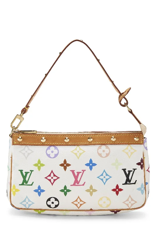 Ladies Louis Vuitton shoulder bags with a magnetic - closure flap for easeLOUIS VUITTON TAKASHI MURAKAMI MULTICOLOR MONOGRAM POCHETTE