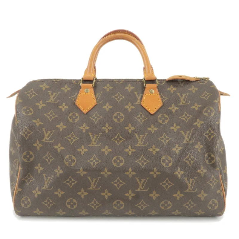 Louis Vuitton Petite Malle bags with a hard - shell structure for uniquenessLouis Vuitton Monogram Speedy 35 Hand Bag Boston Bag M41524