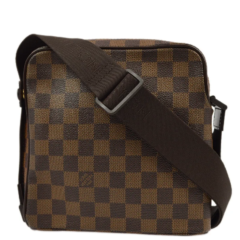 Ladies Louis Vuitton shoulder bags with a wide - width strap for comfortLouis Vuitton 2004 Damier Olaf PM Shoulder Bag N41442