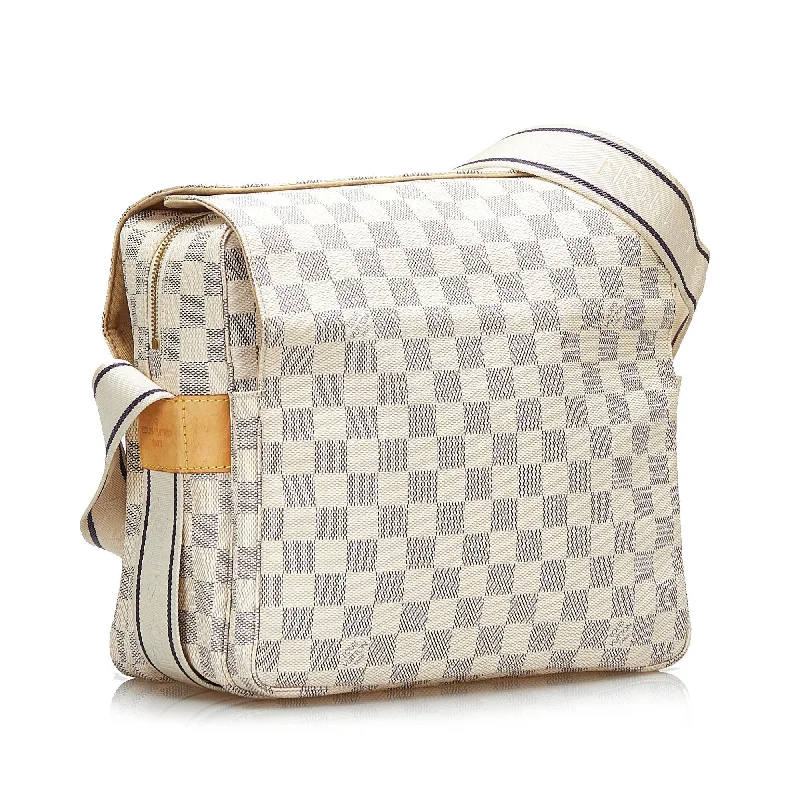 Louis Vuitton tote bags with a printed LV logo on the front for brand visibilityLouis Vuitton Damier Azur Naviglio (37950)