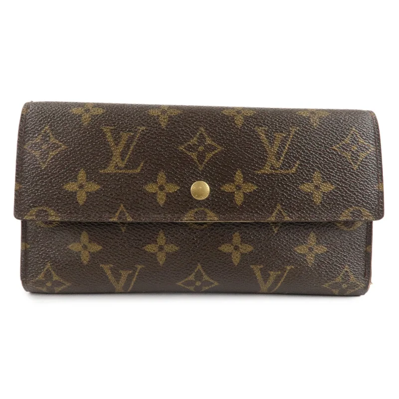 Louis Vuitton backpacks with a hidden back pocket for securityLouis Vuitton Monogram Porte Tresor International Wallet M61215