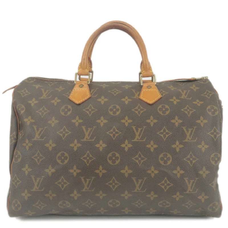 Ladies Louis Vuitton Capucines bags with gold - toned hardwareLouis Vuitton Monogram Speedy 35 Hand Bag Boston Bag M41524