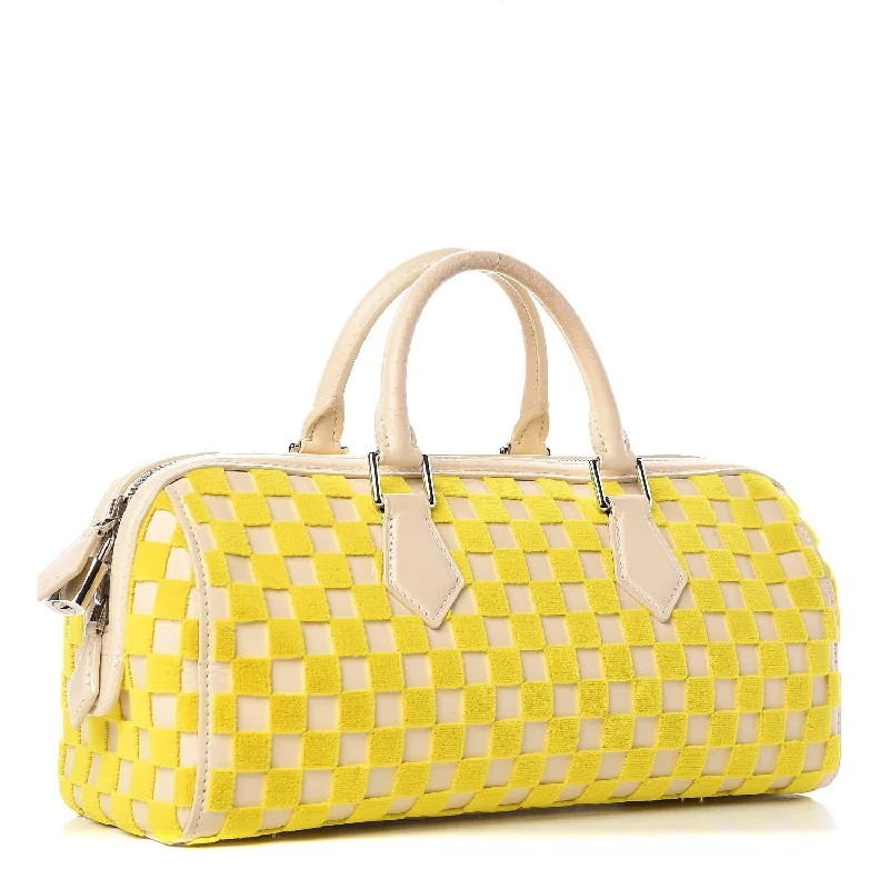 Ladies Louis Vuitton handbags with a detachable coin purse insideLOUIS VUITTON DAMIER CUBIC EAST WEST SPEEDY HANDBAG