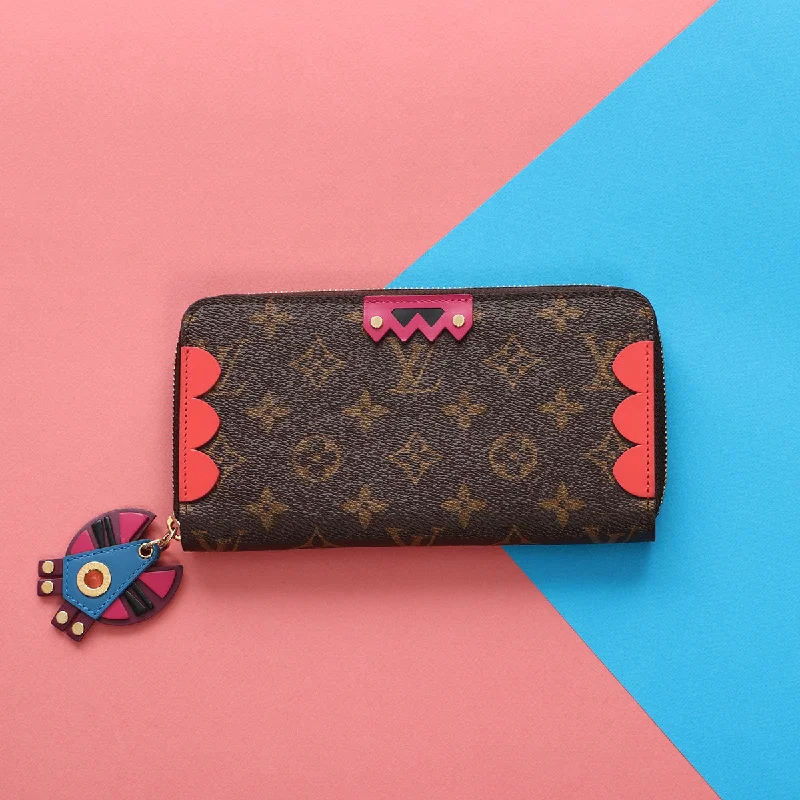 Louis Vuitton tote bags with a water - resistant coating for outdoor useLouis Vuitton LE Flamingo Monogram Totem Zippy Wallet