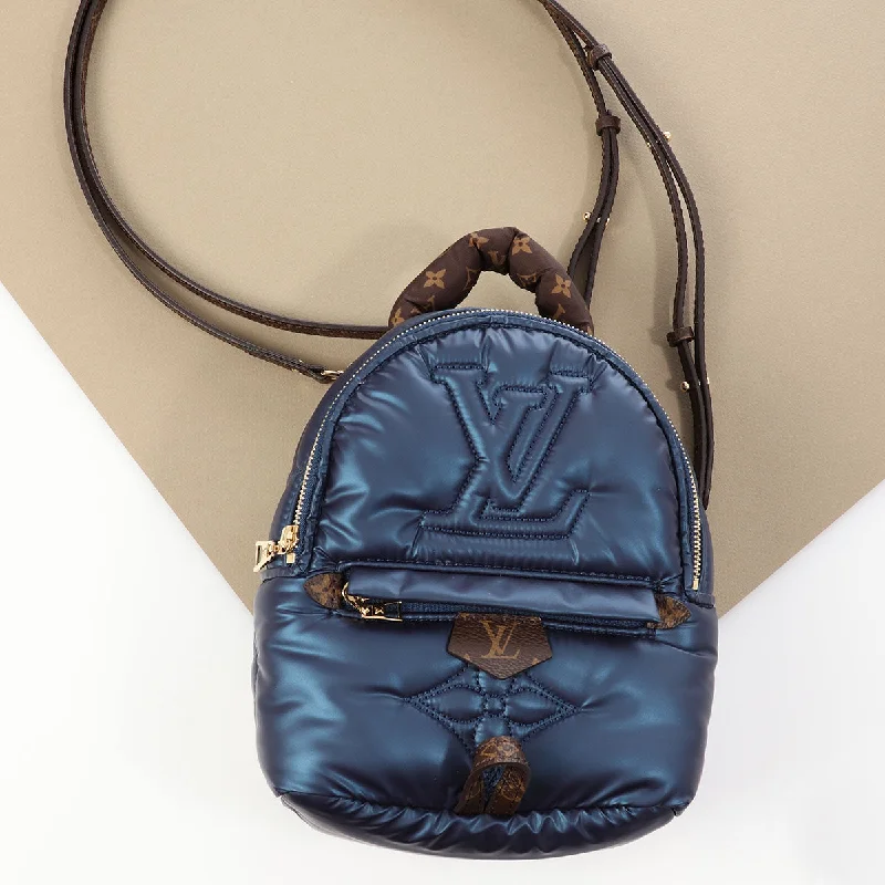 Louis Vuitton backpacks with a sleek, minimalist design for styleLouis Vuitton Mini Navy Pillow Palm Springs Backpack