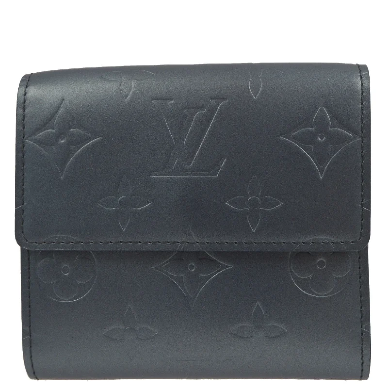 Louis Vuitton handbags with a back - zip pocket for storing valuablesLouis Vuitton 2002 Blue Porte Monnaie Cartes Credit Wallet M65115