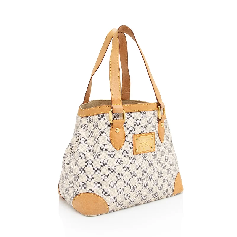 Louis Vuitton Capucines bags with smooth calfskin leather for luxuryLouis Vuitton Damier Azur Hampstead PM Tote (04cfi0)