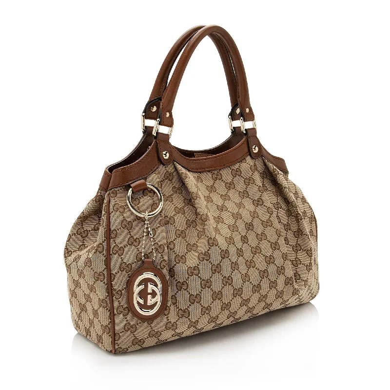 Medium - sized Women Gucci handbags for everyday useGucci GG Canvas Sukey Medium Tote (SHF-dBsmlI)