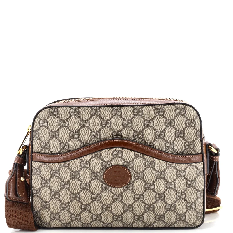 Gucci Dionysus bags for women with tiger - head claspsInterlocking G Patch Messenger Camera Bag GG Coated Canvas