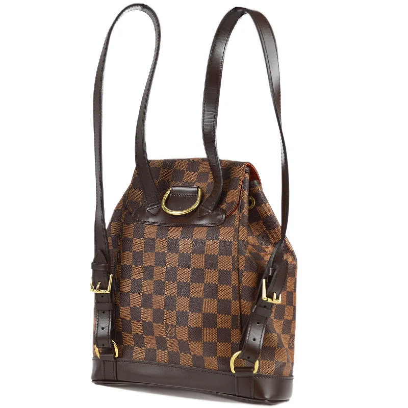 Louis Vuitton handbags with a back - zip pocket for storing valuablesLouis Vuitton 2003 Montsouris MM Backpack Damier N51143