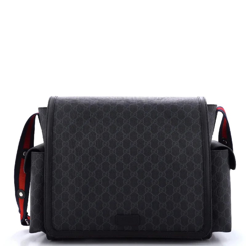 Women Gucci bags with a detachable mirror insideWeb Strap Diaper Bag GG Coated Canvas Small