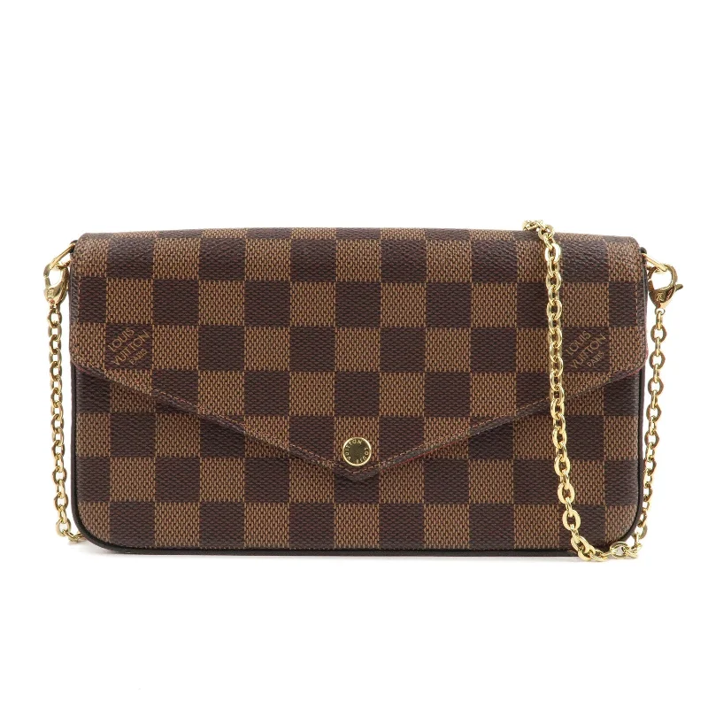 Ladies Louis Vuitton Petite Malle bags with a star - shaped charm for cutenessLouis Vuitton Damier Pochette Félicie Shoulder Bag M63032