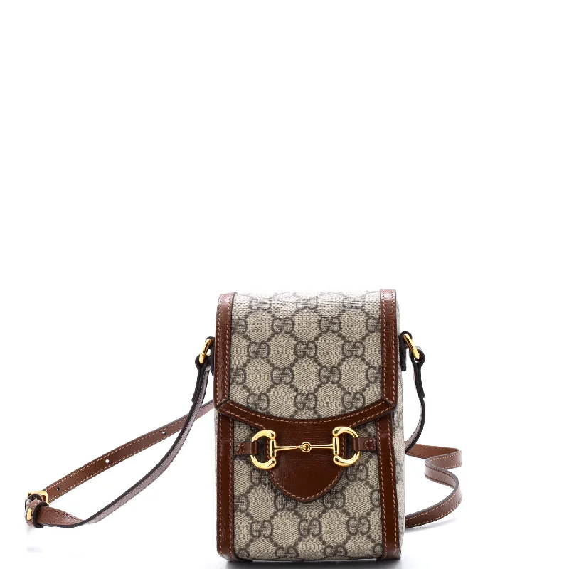 Gucci Marmont bags for women with a snakeskin - effect panelHorsebit 1955 Crossbody Bag GG Coated Canvas Mini