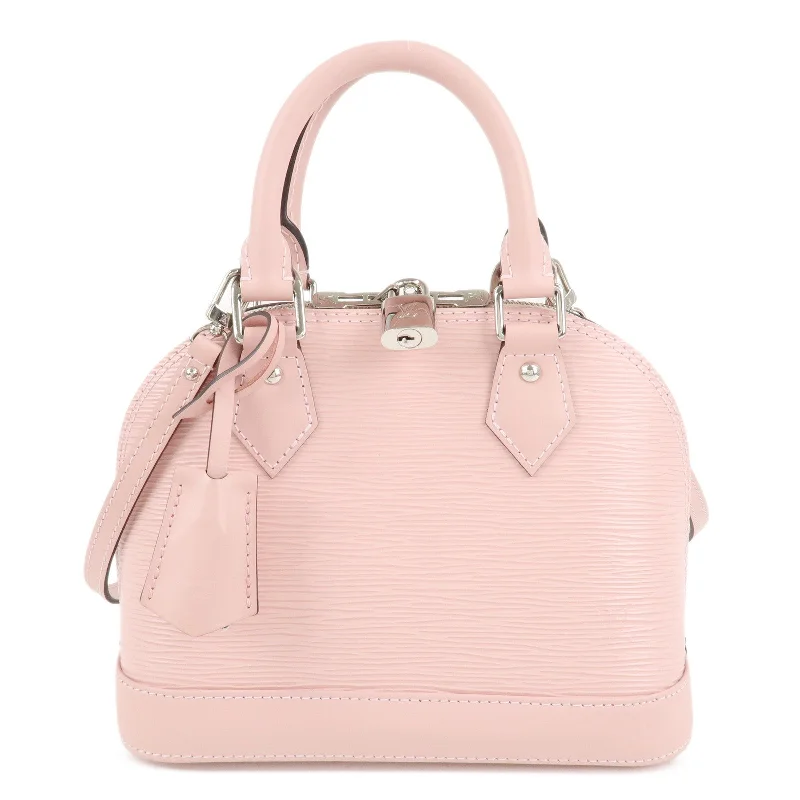 Ladies Louis Vuitton shoulder bags with a wide - width strap for comfortLouis Vuitton Epi Alma BB 2Way Hand Bag Rose Ballerine M41327