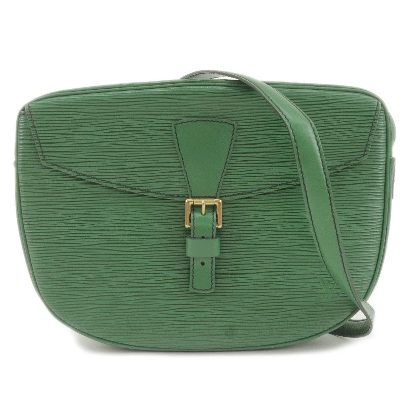 Ladies Louis Vuitton shoulder bags with a wide - width strap for comfortLouis Vuitton Epi Jeune Fille Shoulder Bag Borneo Green M52154