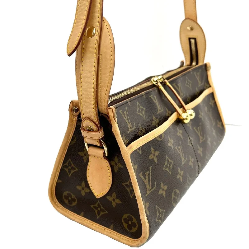 Louis Vuitton bags with a chain - link trim and a leather body for a modern edgeLOUIS VUITTON MONOGRAM POPINCOURT CROSSBODY BAG