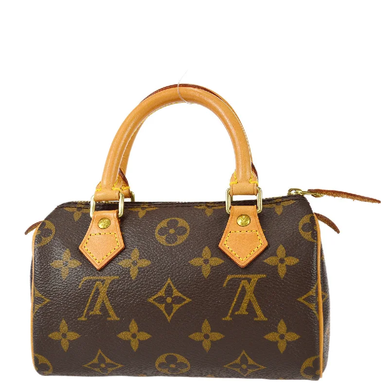 Louis Vuitton backpacks with a padded back panel for comfort during long - wearLouis Vuitton 2004 Monogram Mini Speedy Handbag M41534