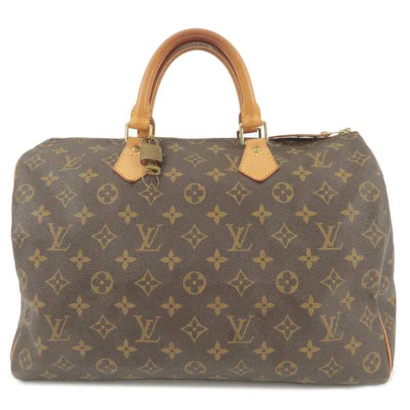 Louis Vuitton bags with a zip - around closure for enhanced securityLouis Vuitton Monogram Speedy 35 Hand Bag Boston Bag M41524