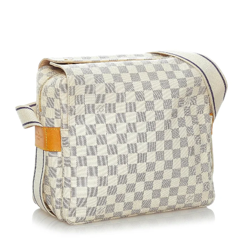 Louis Vuitton Alma bags with a monogram - embossed leather surfaceLouis Vuitton Damier Azur Naviglio (30431)