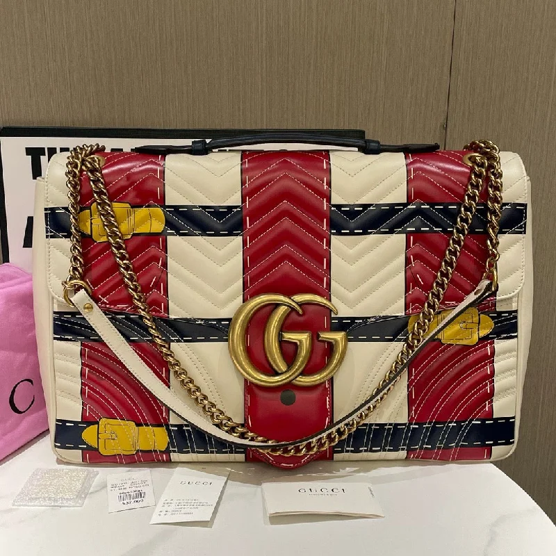 Ladies Gucci Dionysus bags in a pastel colorGucci Marmont Loeil Matelasse Maxi Red White Shoulder Bag