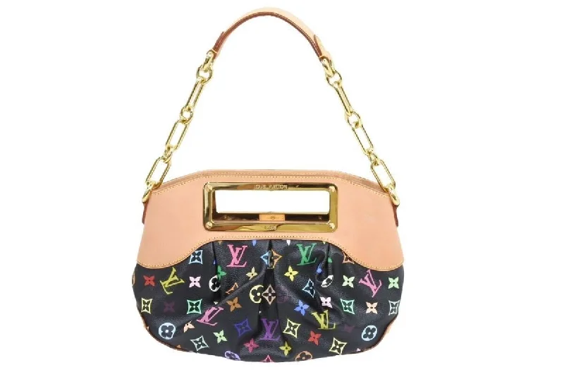 Louis Vuitton handbags with a patent - leather finish for a shiny lookLOUIS VUITTON X TAKASHI MURAKAMI MONOGRAM MULTICOLORE JUDY PM BAG