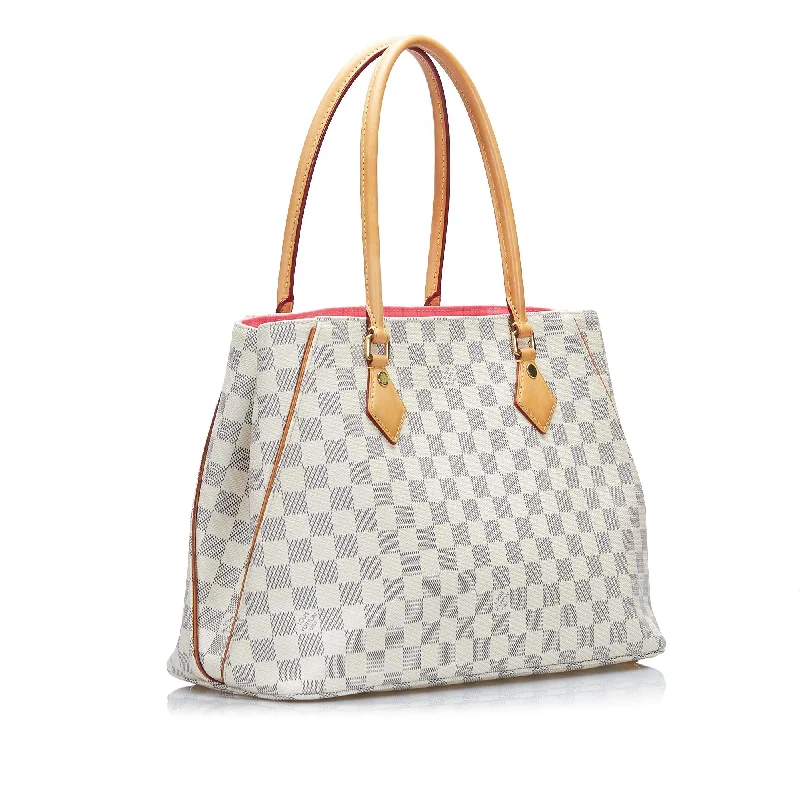 Louis Vuitton bags with a chain - link trim and a leather body for a modern edgeLouis Vuitton Damier Azur Calvi (IR0nyq)